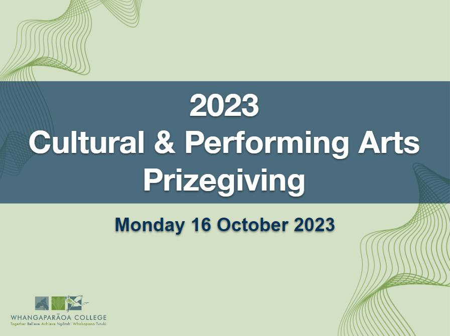 Cultural and Performing Arts Prizegiving