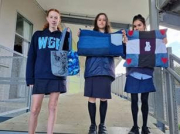 Year 11 Textile learners co-exhibitors in the Kowhai Art & Craft Denim Challenge